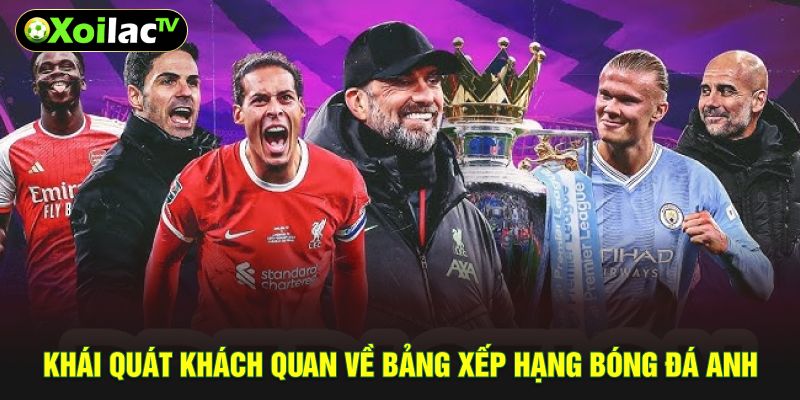 Khái quát khách quan về bảng xếp hạng bóng đá Anh